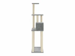 Clicnbuy Rascador para gatos con postes de sisal claro 147 cm