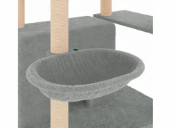 Clicnbuy Rascador para gatos con postes de sisal claro 166 cm