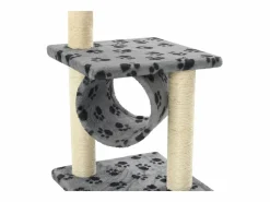 Rascador para gatos con poste de sisal 65 cm huellas ES702837