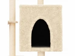 Clicnbuy Rascador para gatos con postes de sisal color 117 cm