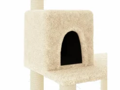 vidaxl Rascador para gatos con postes de sisal color 118,5 cm