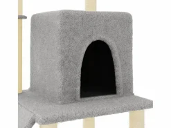 Hot Rascador para gatos con postes de sisal claro 96,5 cm Juego De Animales