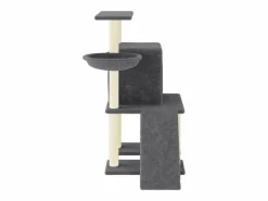 Clicnbuy Rascador para gatos con postes de sisal oscuro 96,5 cm