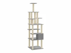 Clicnbuy Rascador para gatos con postes de sisal claro 183 cm