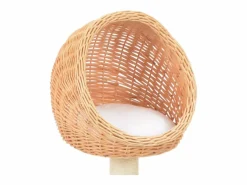 Clicnbuy Rascador para gatos con poste de sisal madera natural de sauce