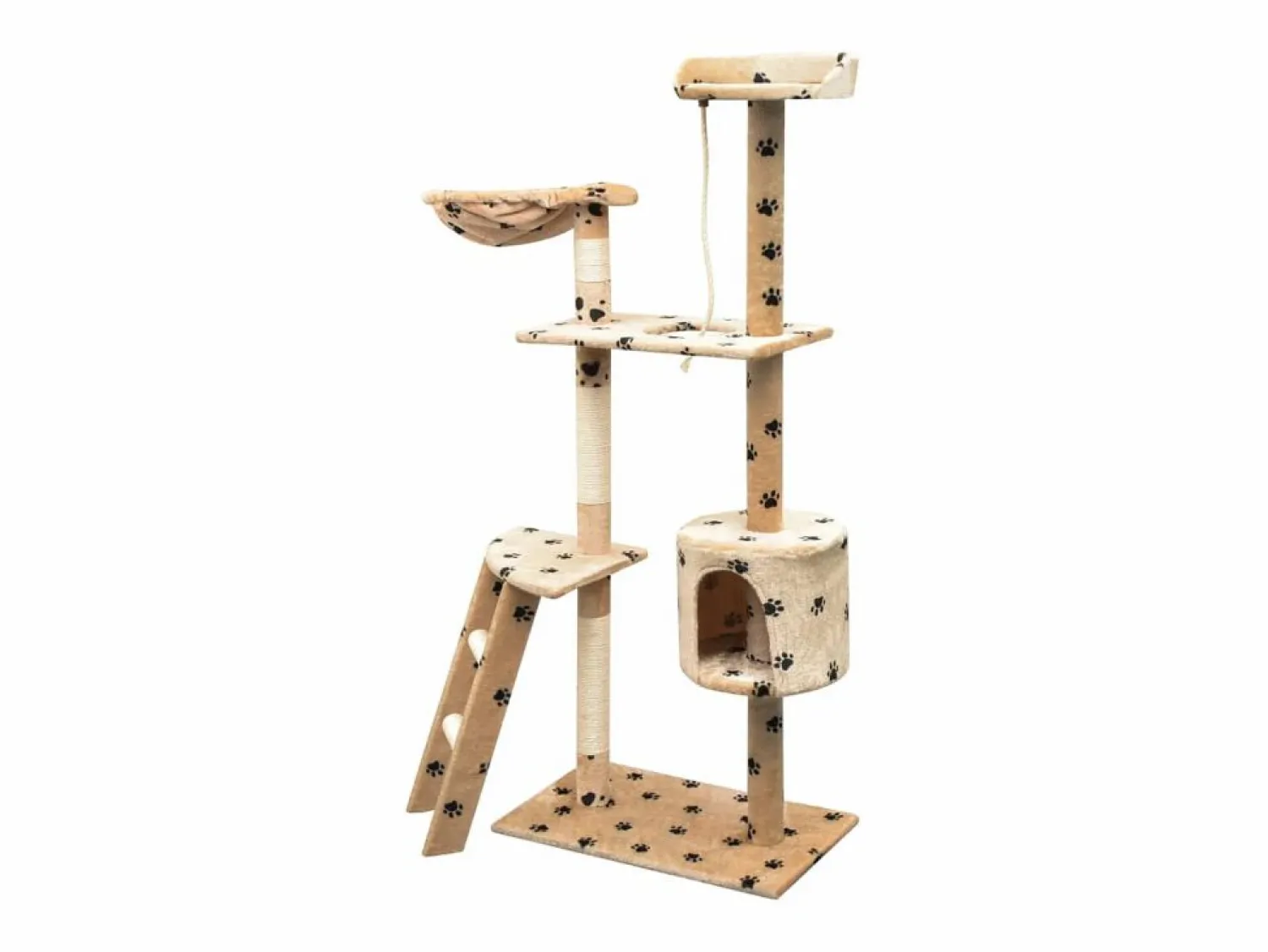 Discount Rascador para gatos poste rascador de sisal 150cm huellas Juego De Animales