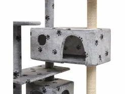 Hot Rascador para gatos poste rascador de sisal 125 cm huellas ES661499 Gris