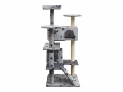 Rascador para gatos poste rascador de sisal 125 cm huellas Juego De Animales