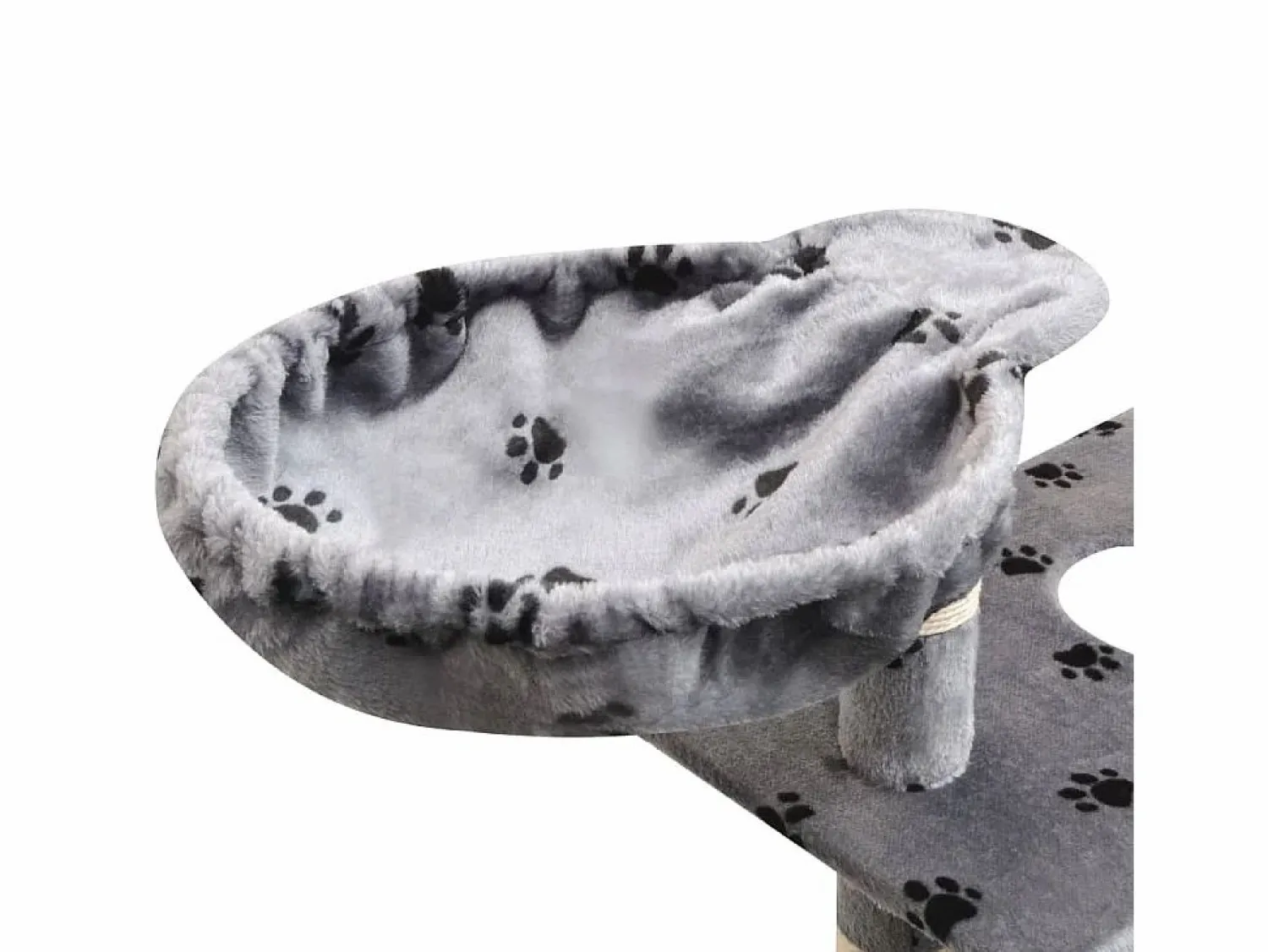 Clearance Clicnbuy Rascador para gatos poste rascador de sisal 150 cm huellas Gris