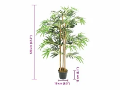 Best Árbol de bambú artificial con 730 hojas 120 cm ES140567 Planta Artificial