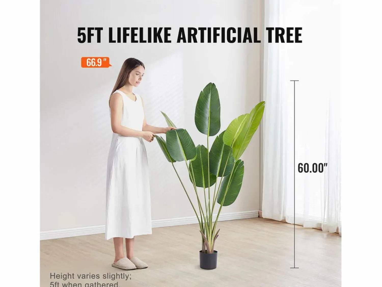 Outlet Árbol del Paraíso Artificial SucceBuy de 1,5 m, Planta Artificial Verde