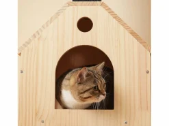 Online ModernLuxe Árbol para gatos 80×40×152 cm - con 4 plataformas - 2 casitas para gatos - rodillo para gatos - rascador para gatos - natural Color natural claro