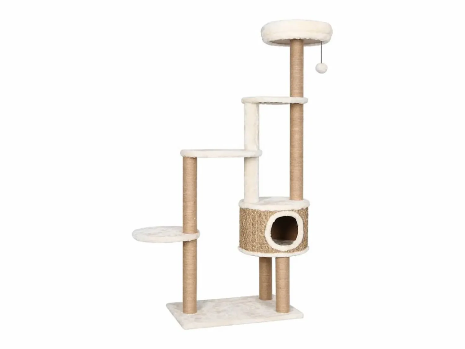 Clicnbuy Árbol para gatos cojín lujo poste rascador hierba marina 148 cm
