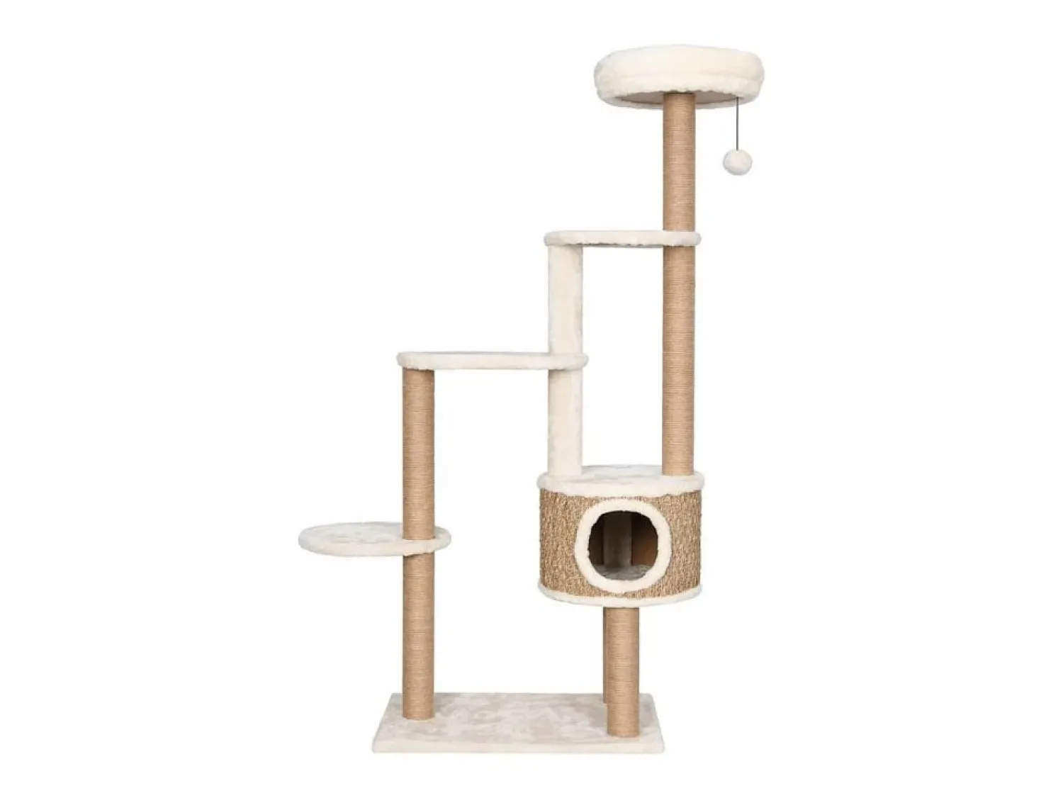 Clicnbuy Árbol para gatos cojín lujo poste rascador hierba marina 148 cm