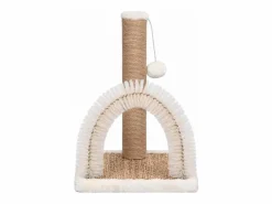Discount Clicnbuy Árbol para gatos con cepillo de aseo y poste rascador Marru00f3n