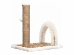 Discount Clicnbuy Árbol para gatos con cepillo de aseo y poste rascador Marru00f3n