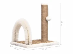 Discount Clicnbuy Árbol para gatos con cepillo de aseo y poste rascador Marru00f3n