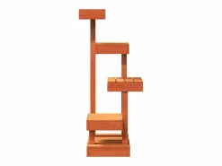 Clicnbuy Árbol para gatos madera maciza pino marrón cera 45,5x49x103 cm Marru00f3n