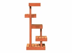 Clicnbuy Árbol para gatos madera maciza pino marrón cera 45,5x49x103 cm Marru00f3n