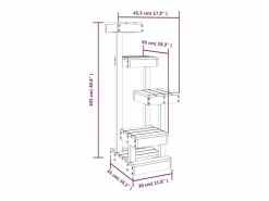 Best Árbol para gatos madera maciza de pino 45,5x49x103 cm Juego De Animales
