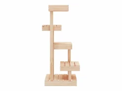 Outlet Árbol para gatos madera maciza de pino 45,5x49x103 cm ES862008 Marru00f3n
