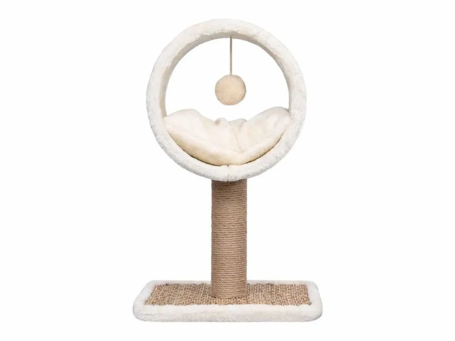Clicnbuy Árbol para gatos túnel superior y juguete hierba marina 56 cm