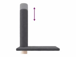 Hot Clicnbuy Árbol rascador gatos suelo a techo oscuro 250,5-276,5 cm Gris
