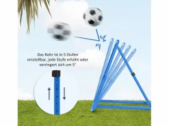 Reboteador de fútbol ajustable, 63 x 63 cm, metal, (78 x 84 x 65-78 cm)
