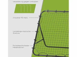 Online Reboteador de fútbol ajustable, de metal, (96x80x96 cm) Aparato De Musculación