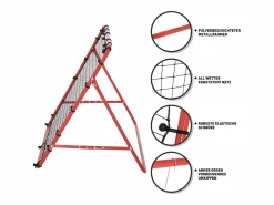 Discount Reboteador de fútbol con ángulo ajustable, metal, y negro (96x80x96 cm) Rojo