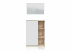 duehome Recibidor Rice Blanco Artik (Blanco Mate) - Roble Canadian