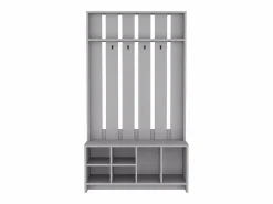 TuHome Recibidor tulcan en melamina con 8 estantes y 4 ganchos para colgar ropa , , 172.6 cm X 96.8 cm X 39.3 cm