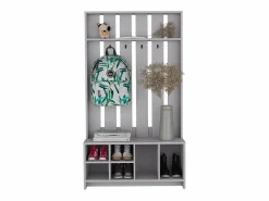 TuHome Recibidor tulcan en melamina con 8 estantes y 4 ganchos para colgar ropa , , 172.6 cm X 96.8 cm X 39.3 cm