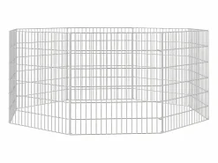Sale Recinto animales corral 8 paneles hierro galvanizado 54x60 cm ES676940 Transportín De Paseo Para Animales