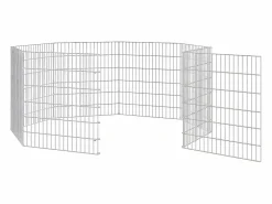 Sale Recinto animales corral 8 paneles hierro galvanizado 54x60 cm ES676940 Transportín De Paseo Para Animales