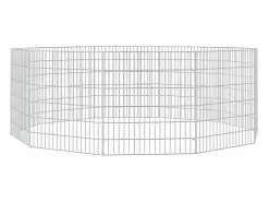 Best Recinto animales corral 10 paneles hierro galvanizado 54x60 cm ES540616 Plateado