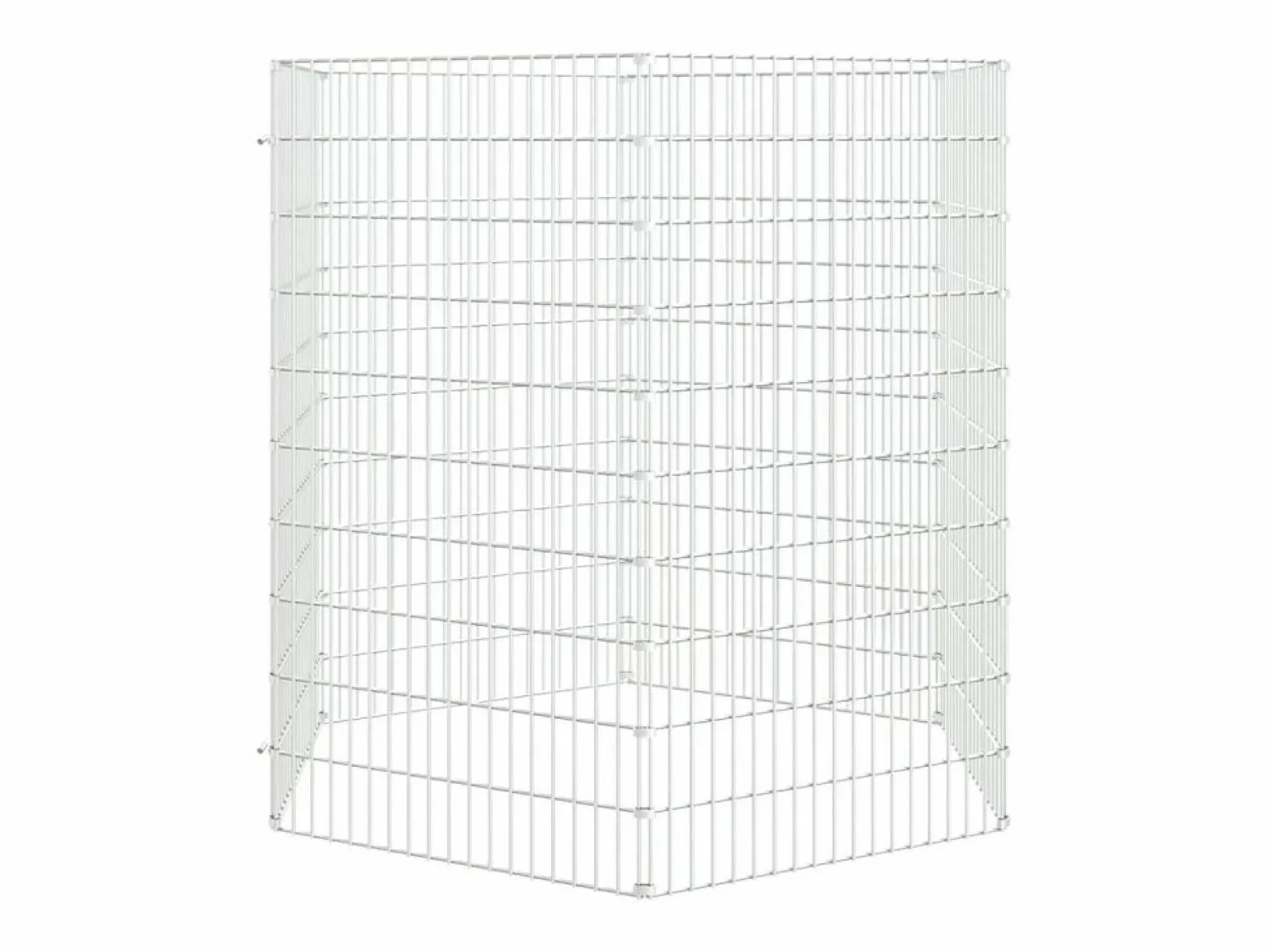 Recinto animales corral 6 paneles hierro galvanizado 54x100 cm ES620205 Plateado