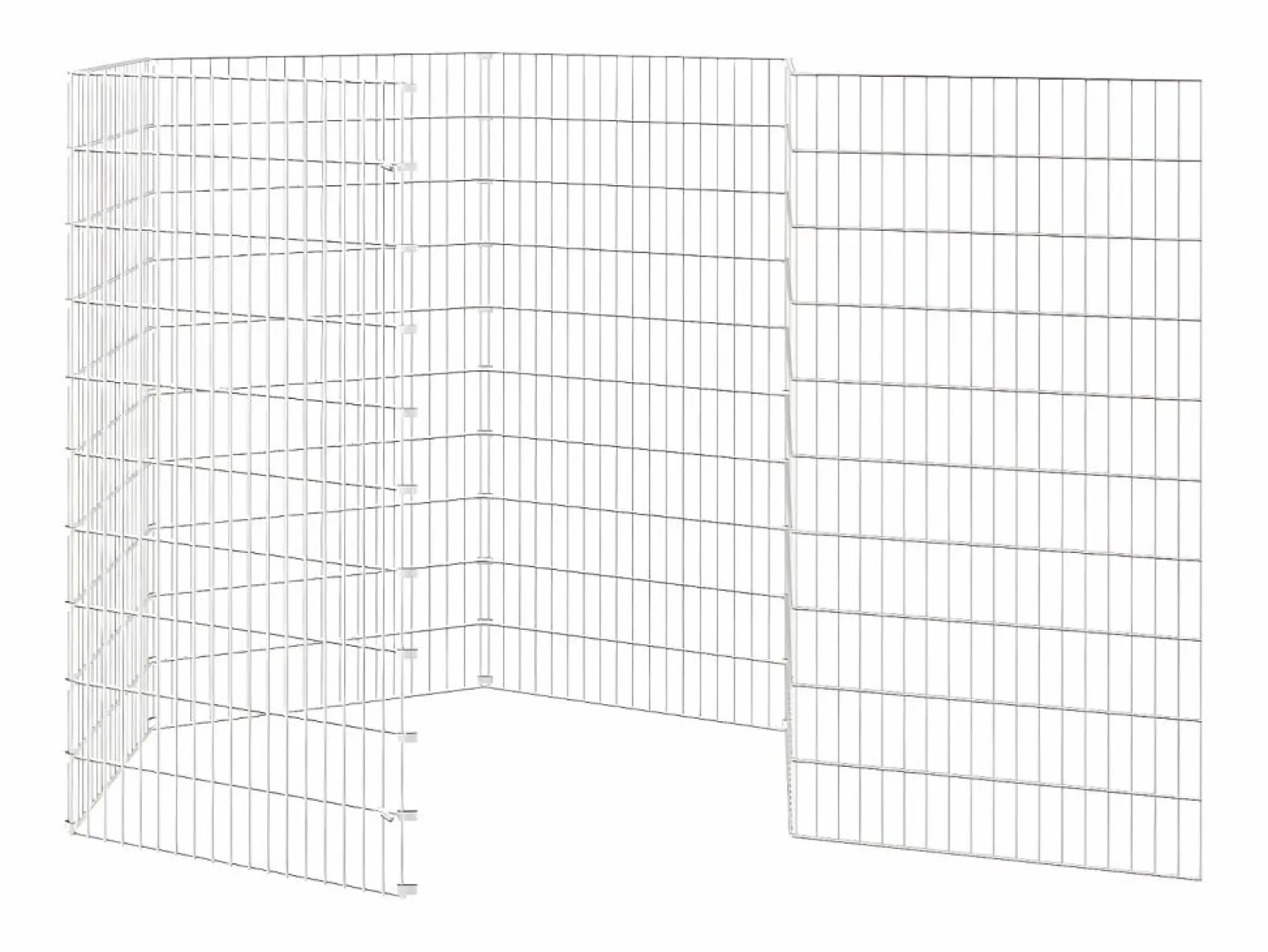 Recinto animales corral 6 paneles hierro galvanizado 54x100 cm ES620205 Plateado