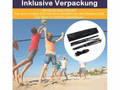 Discount Red de bádminton ajustable y portátil, fabricada en metal y poliéster, con altura regulable, ideal para tenis y voleibol (400x103x94-158 cm) Negro