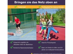 Discount Red de bádminton ajustable y portátil, fabricada en metal y poliéster, con altura regulable, ideal para tenis y voleibol (400x103x94-158 cm) Negro