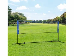 Hot Red de bádminton plegable y ajustable, de metal, (310 x 103 x 107-155 cm) Azul