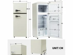 New Refrigerador de dos puertas, 28L + 64L, con 3 estantes y LED, -27 ° C a 13 ° C, 116 kWh/año, eficiencia energética de Electrodomésticos De Frío