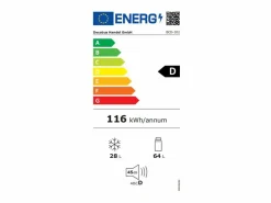 Sale Refrigerador 28L+64L, -27°C~13°C, 116 kWh/año, 45dB, eficiencia energética D, , 41x45.5x105.5cm Electrodomésticos De Frío