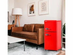 Sale Refrigerador 22L+38L, doble puerta con LED y pies ajustables, clase E, -27°C-13°C, 102 kWh/año, , 42x45.5x88.8cm Electrodomésticos De Frío