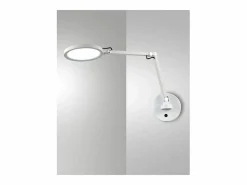 Regina - Lámpara de pared redonda ajustable Fabas Luce - Aplique LED regulable de 9 W CCT (3000K, 4000K, 5000K, 6000K) - Aluminio