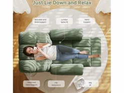 DripeX Relájate sillón de terciopelo eléctrico de sillón, silla de ocio ajustable con USB, respaldo ajustable, antiestático con reposapiés - 96x97x104cm Verde