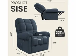 Outlet Relájate sillón de terciopelo eléctrico de teddy, silla de ocio ajustable con USB, anti -estatal con reposapiés - 96x97x104cm Sillón Escandinavo