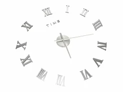 Reloj 3D de pared con diseño moderno 100 cm XXL ES763204 Plateado