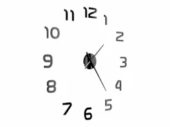 Sale Reloj 3D de pared con diseño moderno 100 cm XXL ES398675 Negro