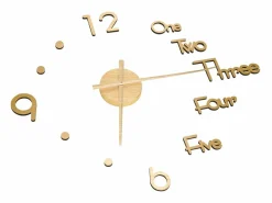 Online Reloj 3D de pared con diseño moderno 100 cm XXL ES746394 Dorado